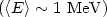 $(\langle E\rangle \sim 1~{\rm MeV})$