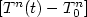 $[T^{n}(t)-T_{\mathrm{0}}^{n}]$