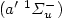 $(a^\prime\ ^1\Sigma_u^-)$
