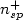 $n_{sp}^{+}$